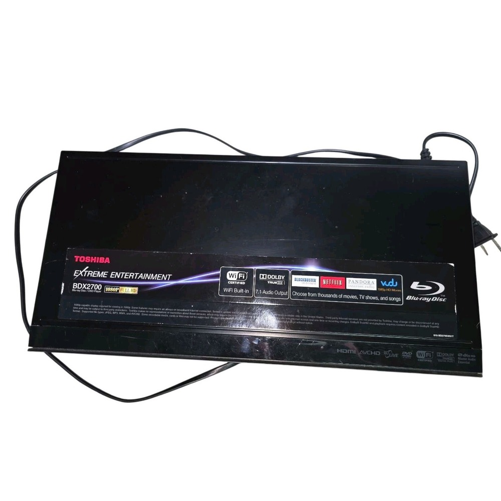 Toshiba BDX2700 Blu-Ray Disc DVD Player WiFi 1080p HD Streaming